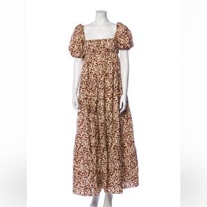 Matteau Puff Sleeve Floral Maxi Dress